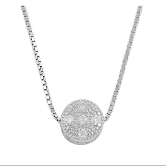 New .925 Sterling Diamond  Necklace - Picture 1 of 5